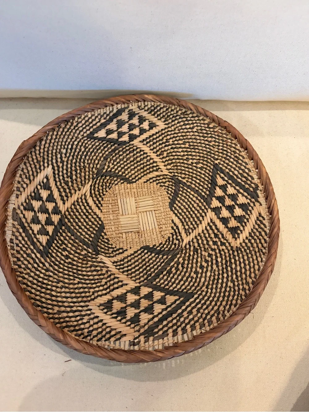 One of a Kind! NEW Woven Basket. Made by Binga people of Zambia Zimbabwe Africa